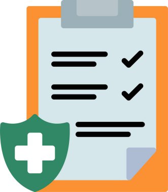 Sağlık Sigortası Vektör Simgesi Tasarımı