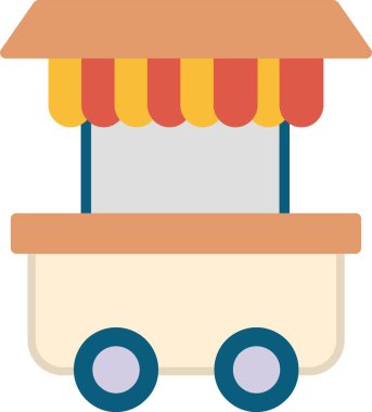 Food Trolley Vector Icon Design