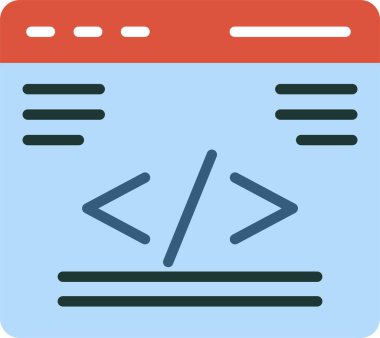 Web Programlama Vektör Simgesi Tasarımı