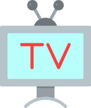 Televizyon Vektörü Simgesi Tasarımı