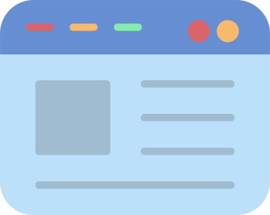 İniş Sayfası Vektör Simgesi Tasarımı