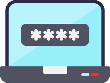 Parola Vektör Satırı Vektör Simgesi Tasarımı