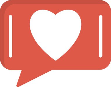 Love Chat Vector Icon Design