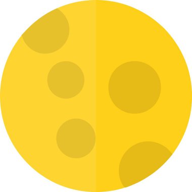 Ay Yüzey Vektör Simgesi Tasarımı