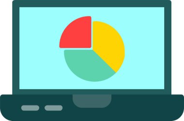 Pie Cart Vector Icon Design