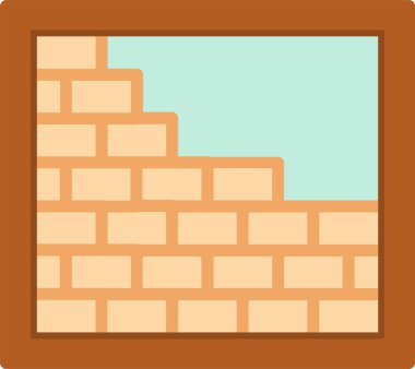 Brick Wall Vector Icon Design