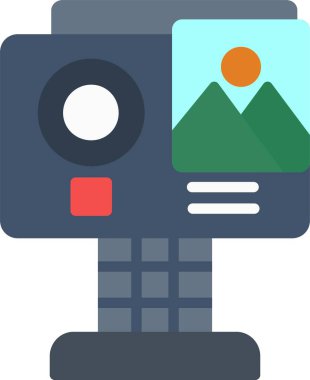 Eylem kamerası vektör simgesi tasarımı