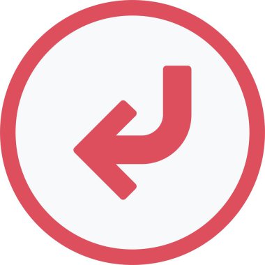 Sol Ok Vektör Simgesi Tasarımı 'nı Döndür