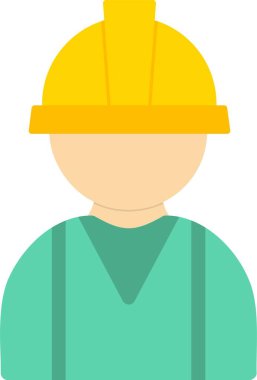 Construction Worker Vector Icon Design