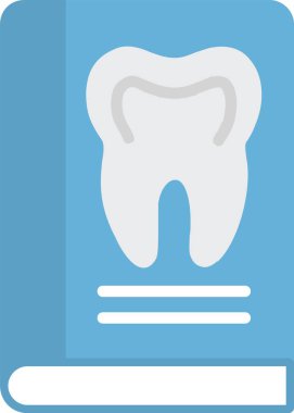 Diş Kitabı Vektörü Simgesi Tasarımı