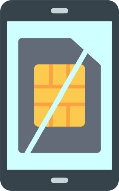 Sim Kart Vektör Simgesi Tasarımı Yok