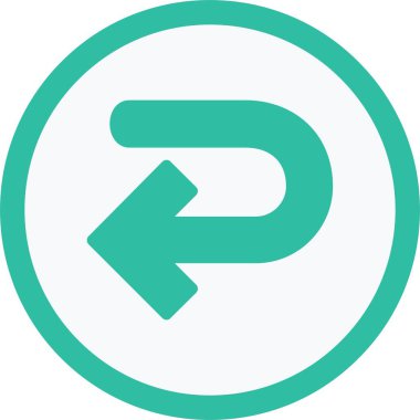 Sol Ok Vektör Simgesi Tasarımı 'nı Döndür