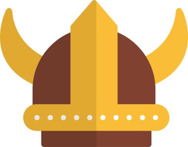 Viking Helmet Vector Icon Design