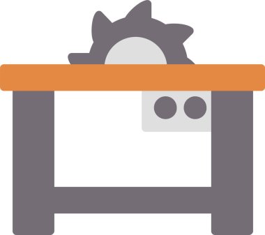 Table Saw Vector Icon Design