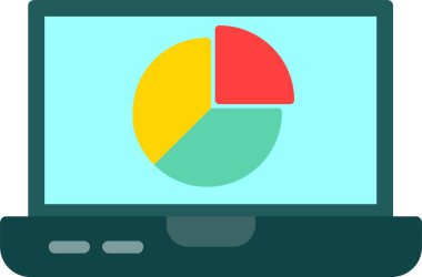 Pie Cart Vector Icon Design