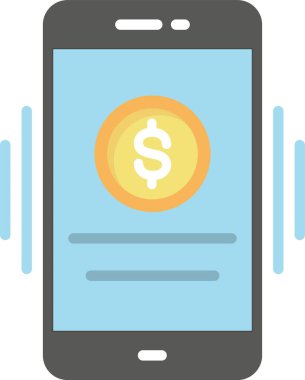 Çevrimiçi Bankacılık Vektör Simgesi Tasarımı