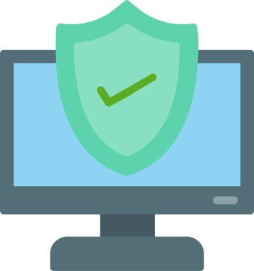 Bilgisayar Sigortası Vektör Simgesi Tasarımı