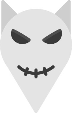 Hayalet Vektör Simgesi Tasarımı