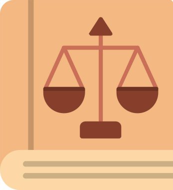Hukuk Kitabı Vektör Simgesi Tasarımı