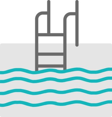 Swimming Pool Vector Icon Design