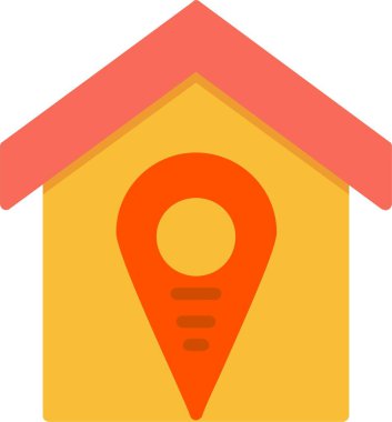Accomodation Pin Point Vector Icon Design