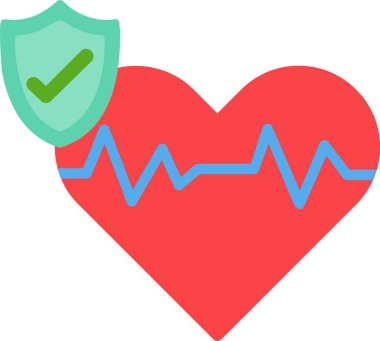 Hayat Sigortası Vektör Simgesi Tasarımı