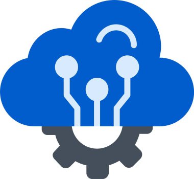 Bulut Hesaplama Vektör Satırı Vektör Simgesi Tasarımı