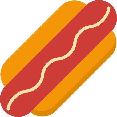 Hot Dog Vector Icon Design