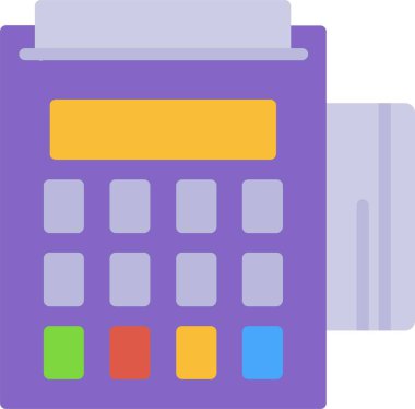 Pos Terminal Vektör Simgesi Tasarımı