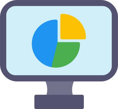 Pie Chart Vector Icon Design