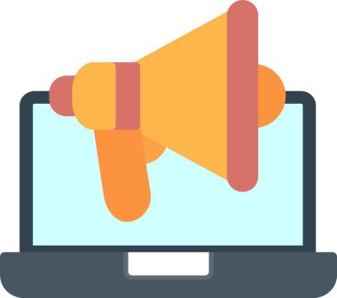 Dijital Reklam Vektörü Simgesi Tasarımı