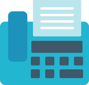 Faks Makinesi Vektör Simgesi Tasarımı