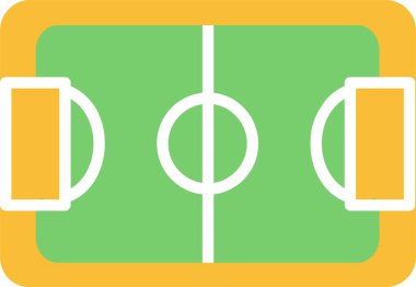 Futbol Sahası Vektör Simgesi Tasarımı