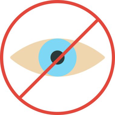 Gözleri Kapat Vektör Simgesi Tasarımı