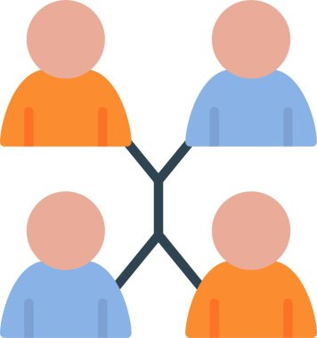 Halkın Bağlantı Vektörü Simgesi Tasarımı