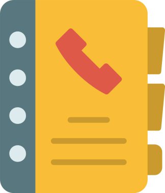 Phone Book Vector Icon Design