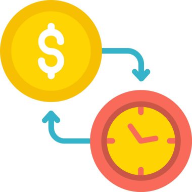 Time Is Money Vector Icon Design