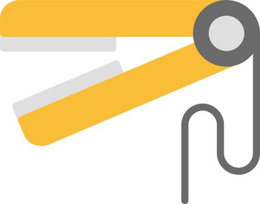 Saç Düz Vektör Simgesi Tasarımı