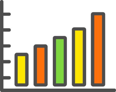 Bar Chart Vector Icon Design