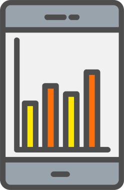 Mobile Analytics Vector Icon Design