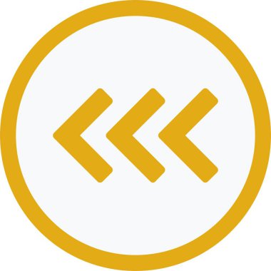 Hızlı Ters Ok Vektör Simgesi Tasarımı