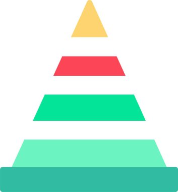 pyramid chart Vector Icon Design