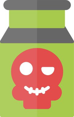 şeytan şişe vektör simgesi tasarımı