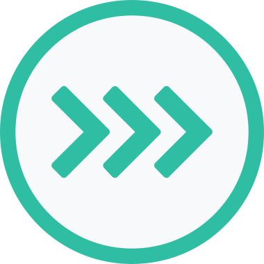 Hızlı İleri Okun Vektör Simgesi Tasarımı