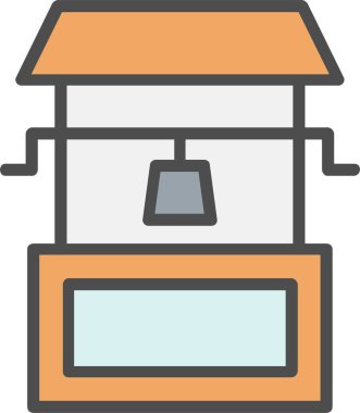 Water Well Vector Icon Design