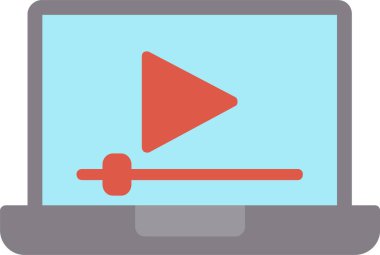 Video Player Vector Icon Design