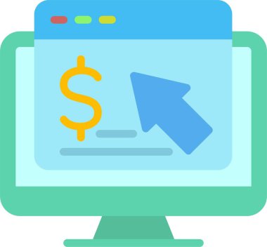 Pay Per Click Vector Icon Design
