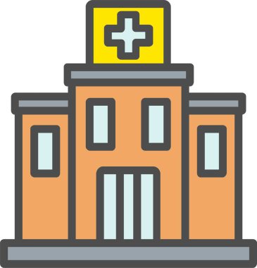 Hospital Building Vector Icon Design