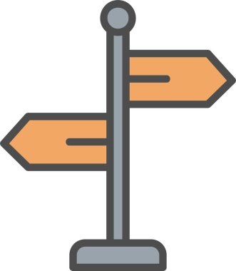 Yönsel İşaret Vektörü Simgesi Tasarımı