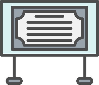 Bulletin Board Vector Icon Design